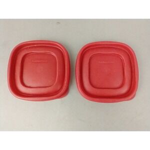 Rubbermaid Easy Find Lids Red Square Replacement Food Storage Lid 7J58 2 Pack